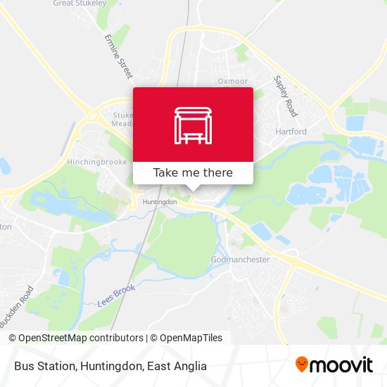 Bus Station, Huntingdon map