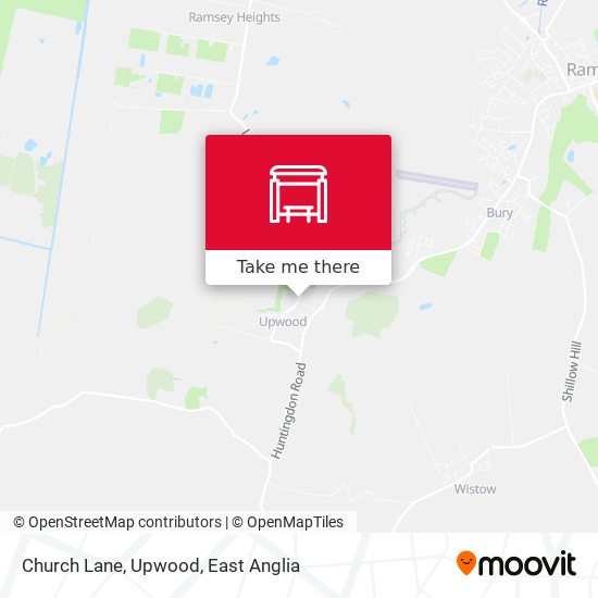 Church Lane, Upwood map