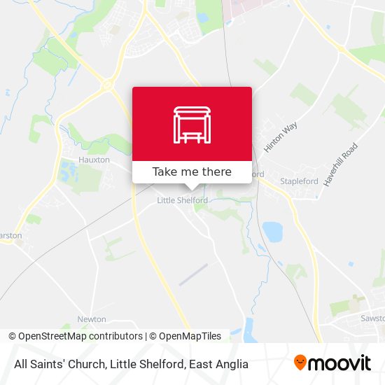 All Saints' Church, Little Shelford map