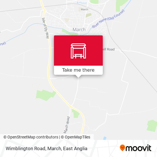 Wimblington Road, March map