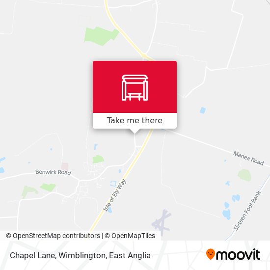 Chapel Lane, Wimblington map