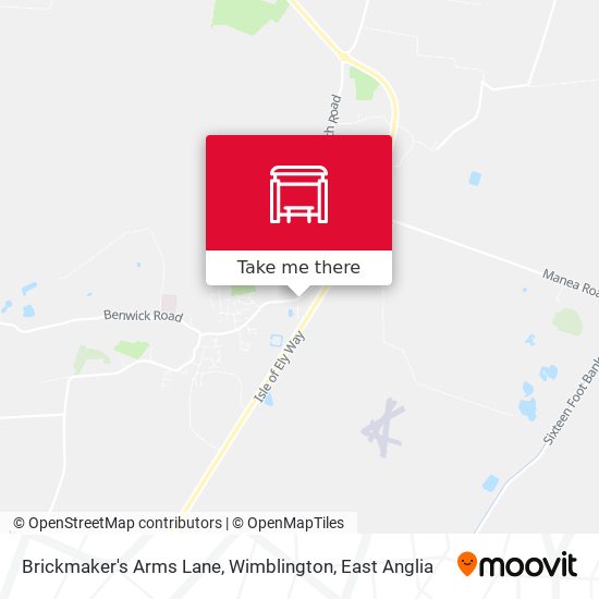 Brickmaker's Arms Lane, Wimblington map