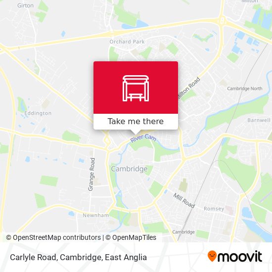 Carlyle Road, Cambridge map