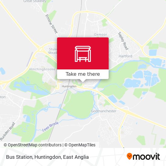 Bus Station, Huntingdon map