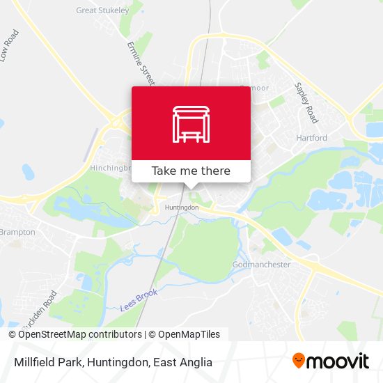 Millfield Park, Huntingdon map