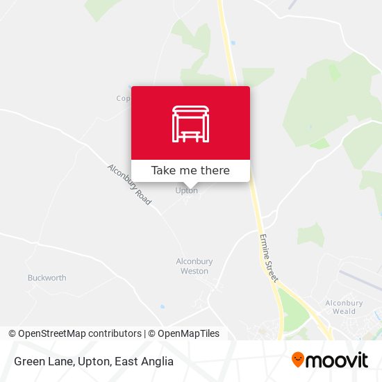 Green Lane, Upton map