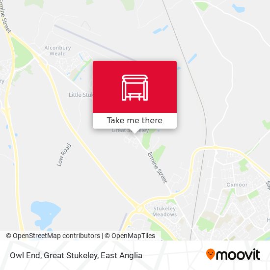 Owl End, Great Stukeley map