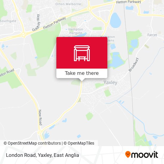 London Road, Yaxley map