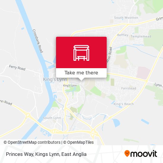 Princes Way, Kings Lynn map