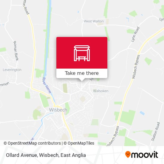 Ollard Avenue, Wisbech map