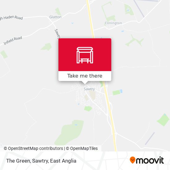 The Green, Sawtry map