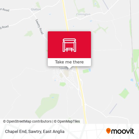Chapel End, Sawtry map