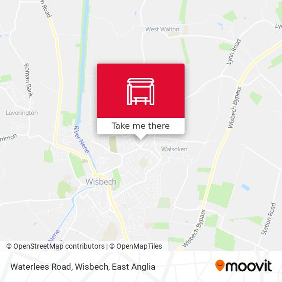 Waterlees Road, Wisbech map
