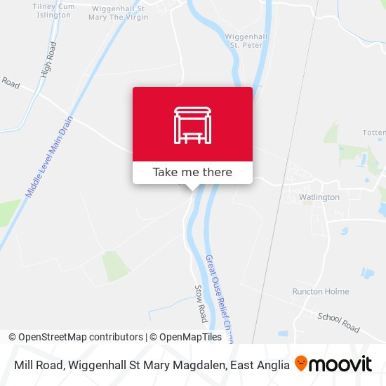 Mill Road, Wiggenhall St Mary Magdalen map