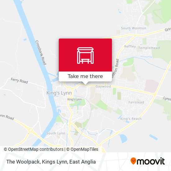 The Woolpack, Kings Lynn map