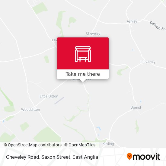 Cheveley Road, Saxon Street map