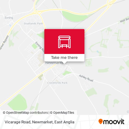 Vicarage Road, Newmarket map