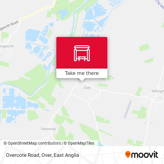 Overcote Road, Over map