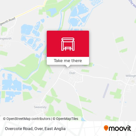 Overcote Road, Over map