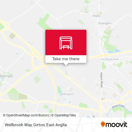 Wellbrook Way, Girton map