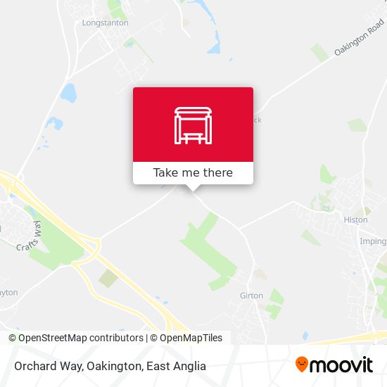 Orchard Way, Oakington map