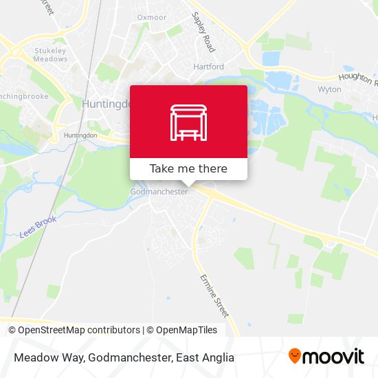 Meadow Way, Godmanchester map