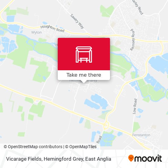 Vicarage Fields, Hemingford Grey map