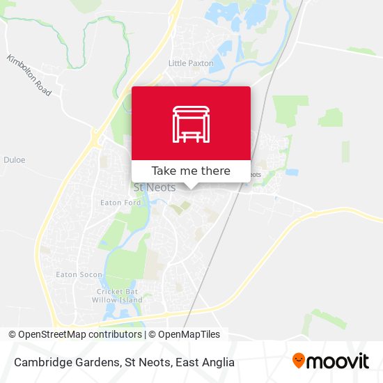 Cambridge Gardens, St Neots map