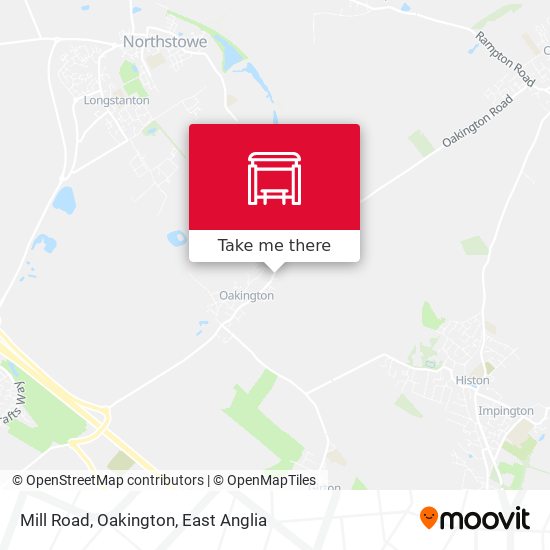 Mill Road, Oakington map