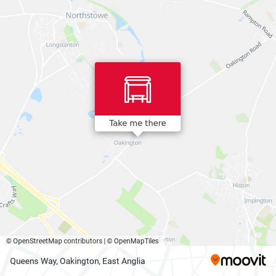 Queens Way, Oakington map