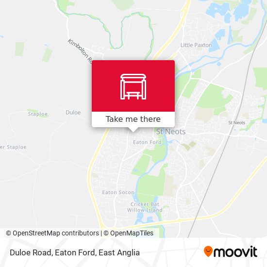 Duloe Road, Eaton Ford map