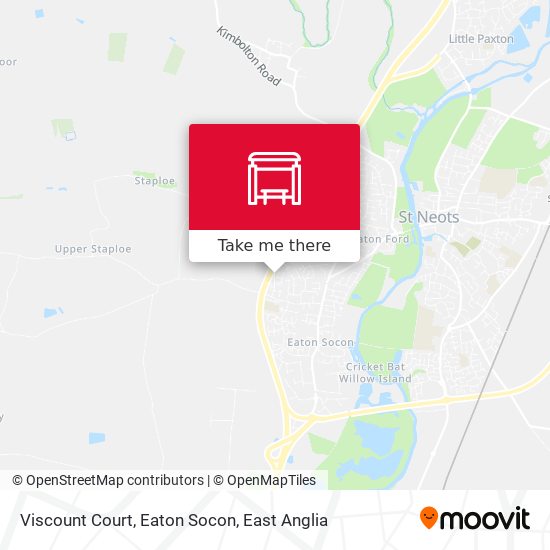 Viscount Court, Eaton Socon map