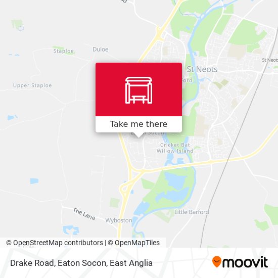 Drake Road, Eaton Socon map