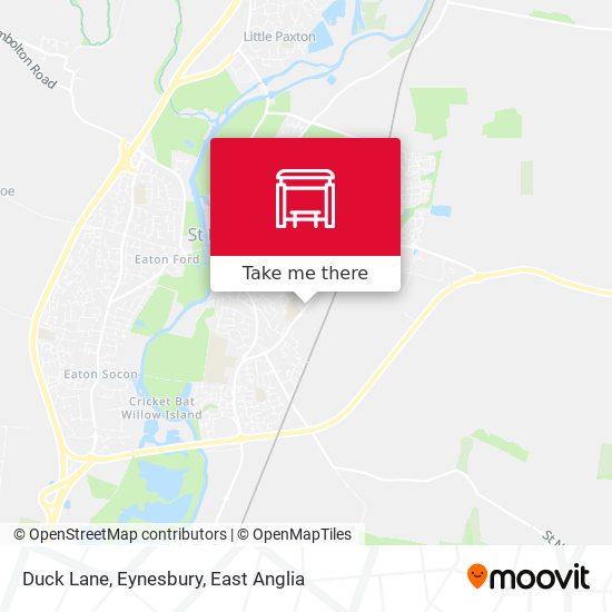 Duck Lane, Eynesbury map
