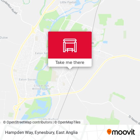 Hampden Way, Eynesbury map