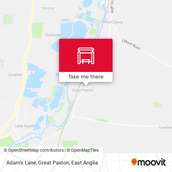 Adam's Lane, Great Paxton map