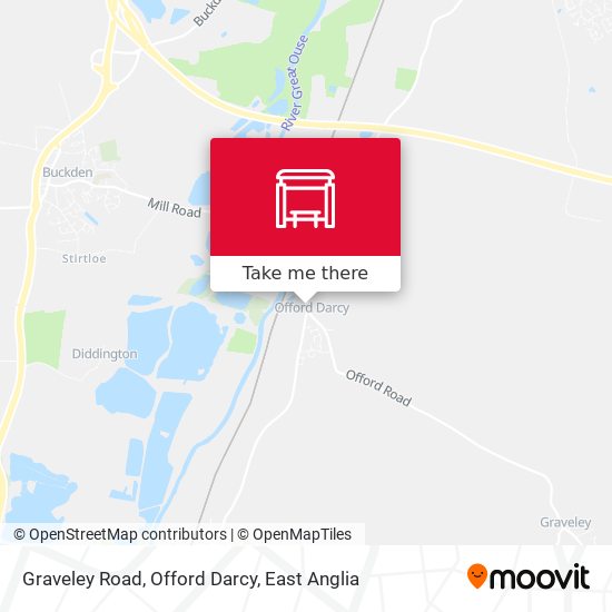 Graveley Road, Offord Darcy map