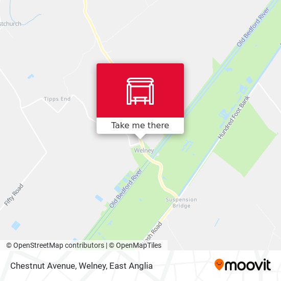 Chestnut Avenue, Welney map