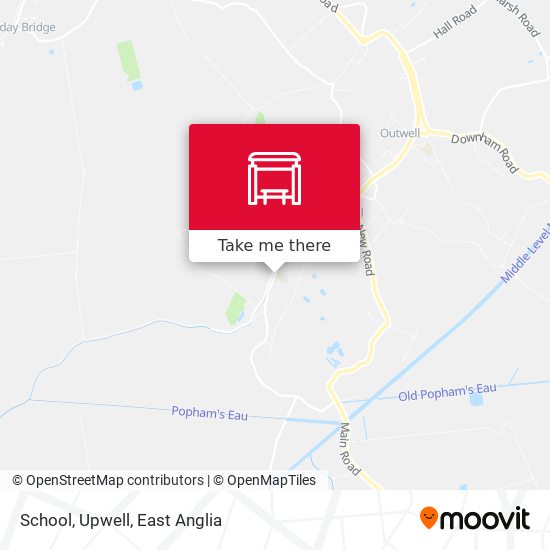 School, Upwell map