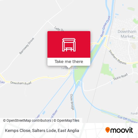 Kemps Close, Salters Lode map