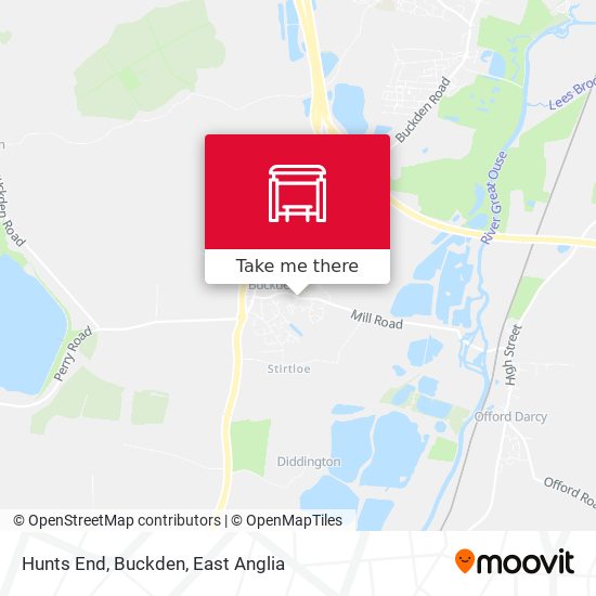 Hunts End, Buckden map