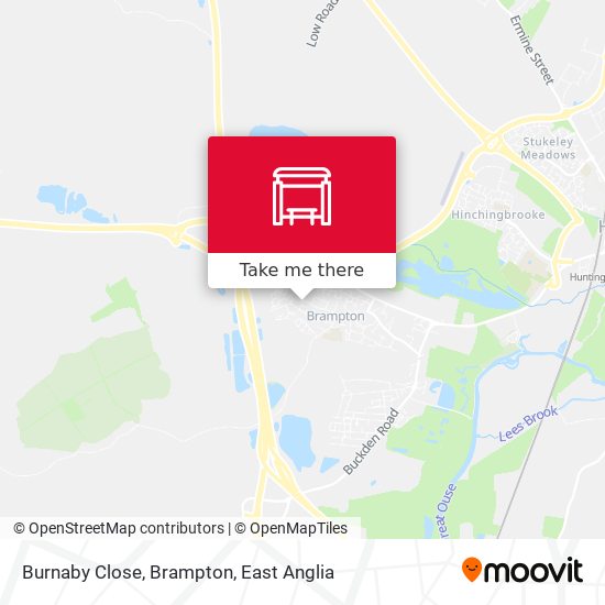 Burnaby Close, Brampton map