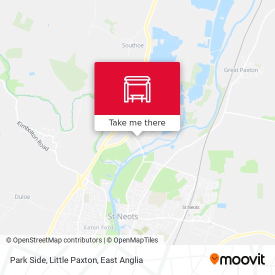 Park Side, Little Paxton map