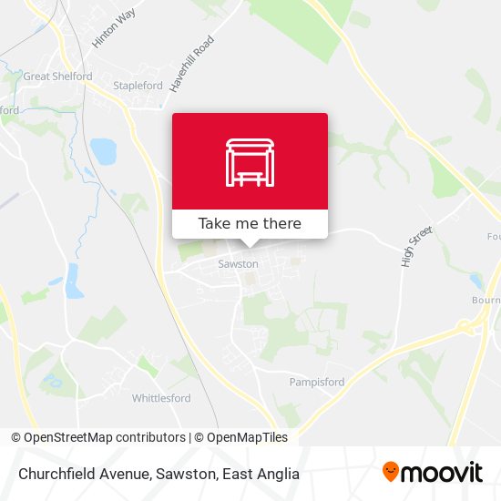 Churchfield Avenue, Sawston map