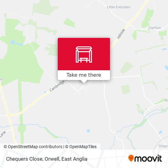 Chequers Close, Orwell map