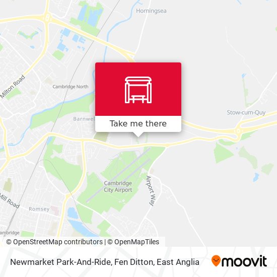 Newmarket Park-And-Ride, Fen Ditton map