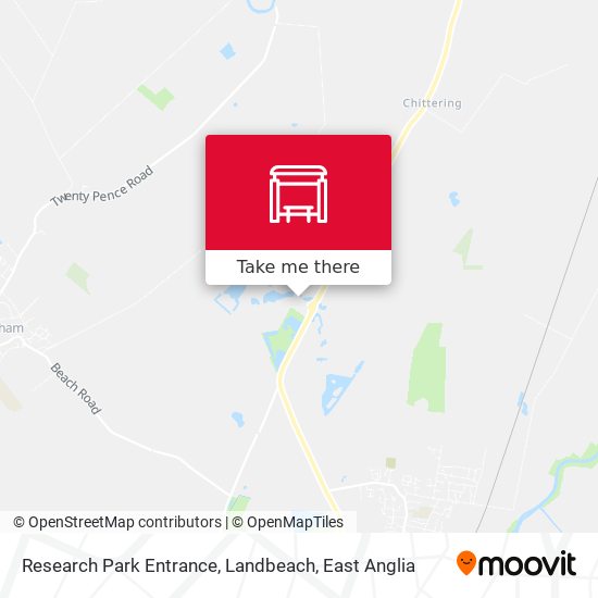 Research Park Entrance, Landbeach map
