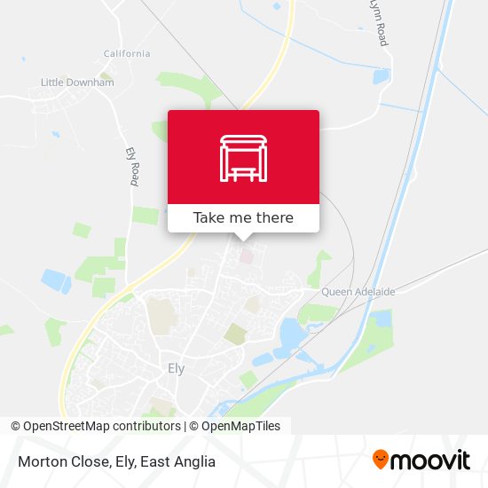 Morton Close, Ely map