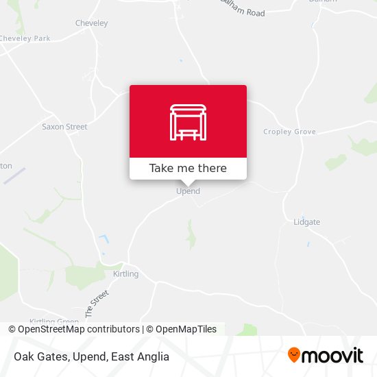 Oak Gates, Upend map