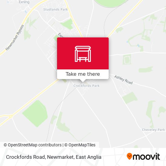 Crockfords Road, Newmarket map